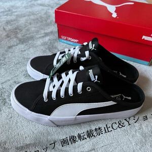 26.0cm 新品 PUMA プーマ バリ ミュール スリッポン 白 ホワイト 黒 ブラック Bari mule スニーカー シューズ サンダル メンズ 371318-01