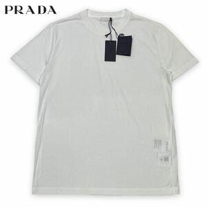 新品 国内正規品 PRADA プラダ 22ss JERSEY COTTON T-SHIRT DNA829 半袖 ジャージー コットン Tシャツ Tee ホワイト XL