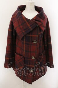 Vivienne Westwood / タータンチェックミントカラーコート 1 レッドｘネイビー O-24-11-17-089-co-YM-OS