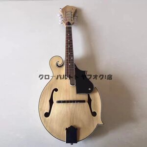 【新入荷】 職人手作り製作☆ 表面単板 高級 演奏 8弦 70cm スプルース メイプル 高品質 ケース付き S487