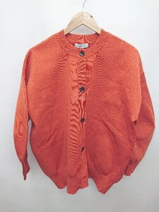 ◇ PAGEBOY ページボーイ 無地 シンプル 長袖 カーディガン サイズF レッド レディース P