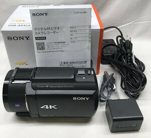 【動作確認済み】SONY　ソニー　ビデオカメラ　デジタル４Ｋビデオ　カメラレコーダー　FDR-AX45A　箱説明書あり