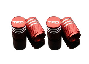 トヨタ 4個 TRD仕様 赤 タイヤ エアーバルブキャップ 86 ZN6 アルテッツア SXE10 MR-S ZZW30 マークX GRX120 GRX130 JZA80 JZX100 JZX110