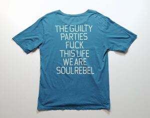 【XL】WACKO MARIA Tシャツ ワコマリア the guilty parties fuck this life we are soul rebel 青