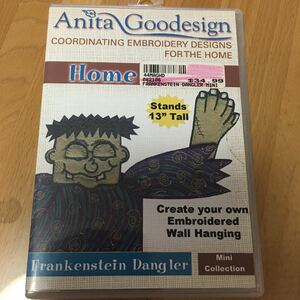 CD-ROM刺繍データAnita Goodesign Frankenstein Dangler フランケンシュタインの飾りのデータ(刺しゅうカード、刺繍カードではありません