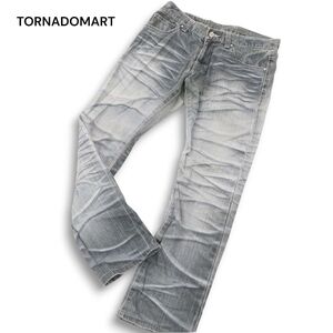 TORNADOMART トルネードマート 髭落ち ホワイトサンディー加工★ スリム デニム パンツ ジーンズ Sz.M メンズ 日本製　I5B00054_1#R