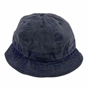 SUPREME シュプリーム 19AW Washed Velvet Bell Hat ウォッシュド 加工 ベルベット ベルハット ネイビー サイズM/L 正規品 / 35696