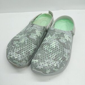 ◇ CROCS クロックス クロックスサンダル サイズM/10 W/12 グレー系 ミントグリーン メンズ E