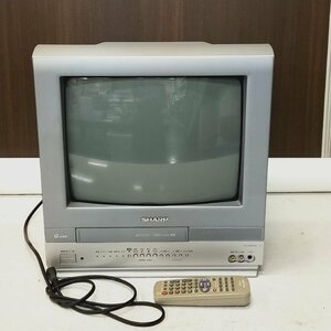 s001 C4 シャープ SHARP テレビデオ VT-14GH10 14型 ブラウン管 VHS G-CODE リモコン付き 中古 難有品