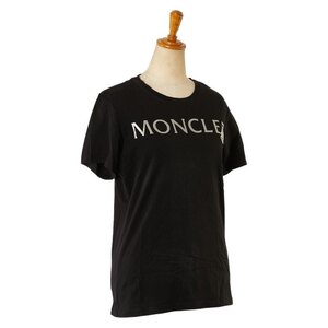 中古 美品 モンクレール Tシャツ 半袖 ロゴミニワッペン コットン Aランク ブラック レディース MONCLER 【送料無料】【名谷店】