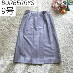 美品✨　BURBERRYS バーバリーズ　ひざ丈スカート　プリーツ　無地　グレー