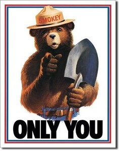 ブリキ看板 Smokey Bear Only You 834 ティンサインプレート ティンサインボード アメリカ雑貨 アメリカン雑貨