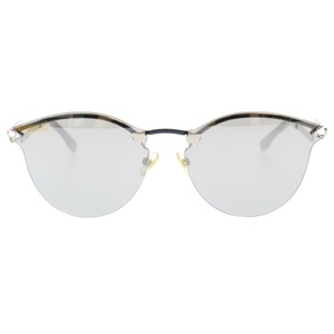 FENDI フェンディ SILVER SUNGLASSES ボストン型 カラーレンズ 変形テンプル サングラス 眼鏡 シルバー WQ6SS