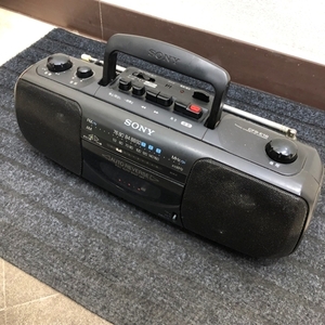 【中古】SONY ソニーラジカセ CFS-E16 CFS (ブラック)　本体のみ 通電・ラジオ受信OK 現状品