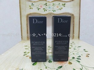 ◆◆新品 未開封 Dior スキンフォーエバー フルイドグロウ 1N リキッドファンデーション 2.7ml×2本 サンプル◆送料無料◆