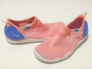 NIKE AQUA SOCK 360 PS ピンク ブルー 22cm ナイキ アクアソック メッシュ スリッポン 水陸両用 サンダル 943758-605