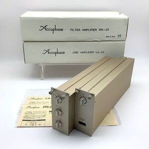 26 Accuphase アキュフェーズ DN-25 FILTER AMPLIFIER / LA-25 LINE AMPLIFIER / マルチチャンネル・ディバインダー F-25専用 箱付 説明書