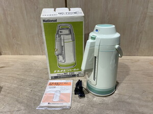 【２６－１１】未使用品 National ナショナル 電気ジャーポット 昭和レトロ NC-720 2.6L パステルグリーン 長期保管品