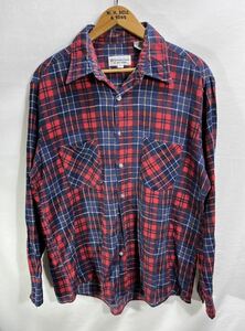 ■ ジョニオ愛用 ビンテージ USA製 The Highlander Flannel BY BUD BERMA ハイランダー フランネル チェック柄 長袖 シャツ サイズL ■