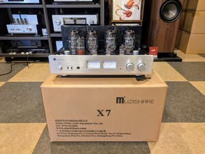 新品 Muzishare X7 真空管プリメインアンプ KT88 プッシュプル phono入力 XLRバランス入力