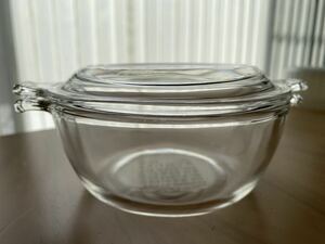 オールドパイレックス　蓋付き　ミニキャセロール　クリア　オーブンウェア ボウル　グラタン　皿　コーニング　PYREX CORNING 耐熱