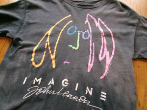 レア 1988 80sビンテージ JOHN LENNON IMAGINE イマジン ジョンレノン 音楽 ミュージック Tシャツ コピーライト入り