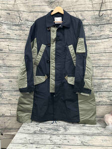 sacai サカイ 21AW／Military Coat／SCM-035 ミリタリーコート Mサイズ モード ネイビー グリーン