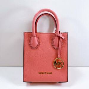 182【未使用】MICHAEL KORS マイケルコース レザー 2way ハンドバッグ ミニショルダー ピンク レディース ショルダーバッグ 肩がけ 保管品