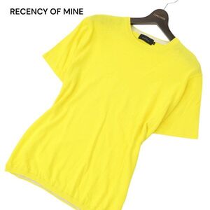 美品★ RECENCY OF MINE アバハウス 春夏 コットン ニット 半袖 カットソー Tシャツ Sz.46　メンズ　C4T04612_5#J