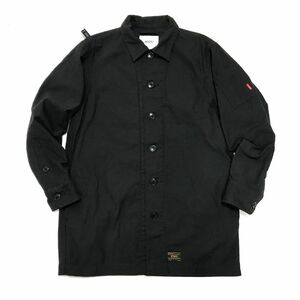 WTAPS ダブルタップス 17AW BUDS. LONG JACKET.CONY.SATIN 172WVDT-JKM02 ロング ジャケット 黒 size:S /ショップコート コート ミリタリー