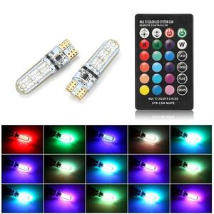 ★ T10 ウェッジバルブ 6SMD リモコンRGB 2個セット (2)