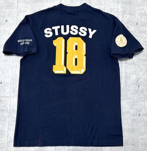 90s USA製 STUSSY BIG4 1998年 ワールドリーグ Tシャツ　　ステューシー NEW YORK LONDON TOKYO LOS ANGELES ナンバリング 玉9551