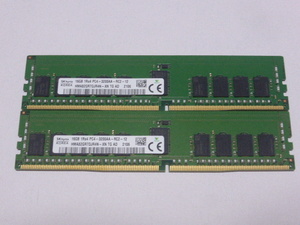 メモリ サーバーパソコン用 SK hynix DDR4-3200 (PC4-25600) ECC Registered 16GBx2枚 合計32GB 起動確認済です HMA82GR7DJR4N-XN