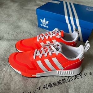 27.5cm 新品 adidas アディダス MULTIX スニーカー オレンジ 白 ホワイト ランニングシューズ 靴 H04470