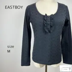 EASTBOY イーストボーイ トップス カットソー 総柄 花柄 フリル M