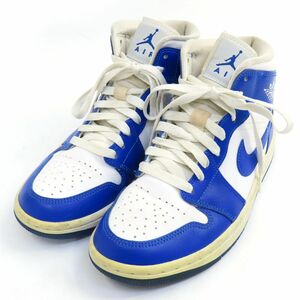 153 NIKE WMNS AIR JORDAN 1 MID ナイキ ウィメンズ エア ジョーダン 1 ミッド BQ6472-104 US6.5/23.5cm レディース 箱無 ※中古