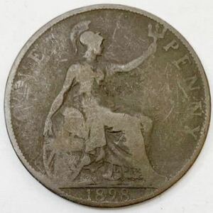 ヴィクトリア女王 イギリス 1ペニー ONE PENNY コイン　アンティーク　1898年