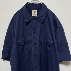 Dickies ディッキーズ ワークシャツ 半袖シャツ　ロゴ　サイズXL