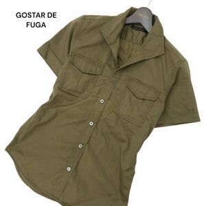 GOSTAR DE FUGA ゴスタール ジ フーガ 春夏 COOL MAX 吸水速乾★ ワイドカラー 半袖 ミリタリー シャツ Sz.44　メンズ　C4T06023_6#A