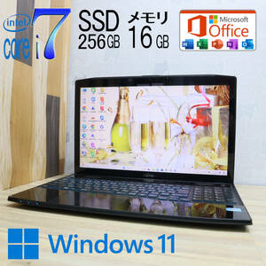 ★中古PC 最上級4コアi7！新品SSD256GB メモリ16GB★WKA2B Core i7-3632QM Blu-ray Webカメラ Win11 MS Office 中古品 ノートPC★P72044