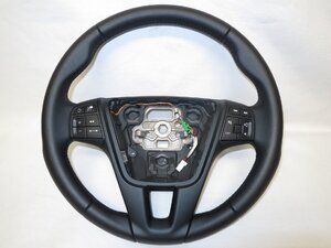 美品! V60 FB4164T ボルボ 純正 革 ステアリング ハンドル スイッチ S60 V40 V70 XC70 管理番号（X-9842）