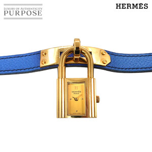 エルメス HERMES ケリーウォッチ ヴィンテージ レディース 腕時計 ゴールド ブルー クォーツ ウォッチ カデナ Kelly Watch 90259061