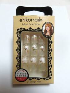 ★平成・使用わずか品★【 　erikonail 　ネイルチップ　(ベージュベース)　　　1箱 　】★最安送料120円で発送可！　