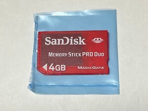 SanDisk サンディスク MEMORY STICK PRO DUO メモリースティックデュオ 4GB 1枚 フォーマット済み 動作確認済みジャンク品