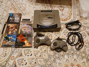 セガサターン SEGA SEGASATURN　本体一式　人気ソフト5枚　拡張カートリッジ　おまけ付き　通電確認済み　送料無料