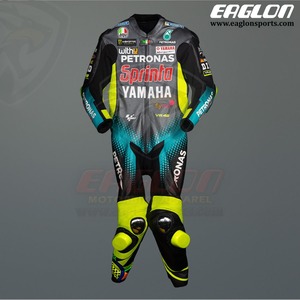 海外 送料込み 　高品質 ロッシ　Yamaha Petronas MotoGP 2021 レーシングレザースーツ 　 サイズ各種　本革　レプリカ