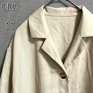 グレイル 【M】 半袖シャツ 羽織り 衿の返り スレキ リンネル キレイめ
