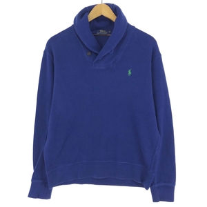 古着 ラルフローレン POLO RALPH LAUREN ショールカラー ワンポイントロゴスウェットシャツ トレーナー メンズM /eaa433783