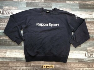 KAPPA SPORT カッパ メンズ ロゴプリント 裏起毛 スウェットトレーナー M 紺