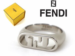 7万新品◆L=26号◆FENDI フェンディ Fモチーフ シルバーメタルリング『オーロック』1円